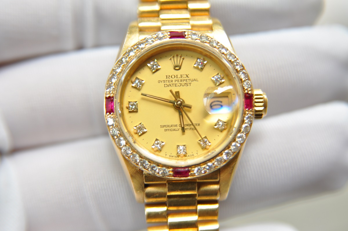 Đồng hồ nữ rolex datejust mạ vàng 18k